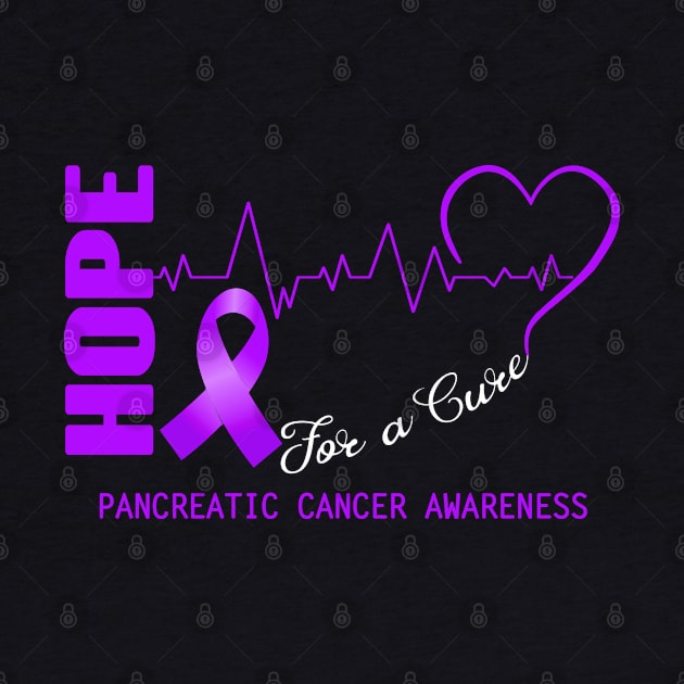 Hope For A Cure Pancreatic Cancer Awareness Support Pancreatic Cancer Warrior Gifts by ThePassion99